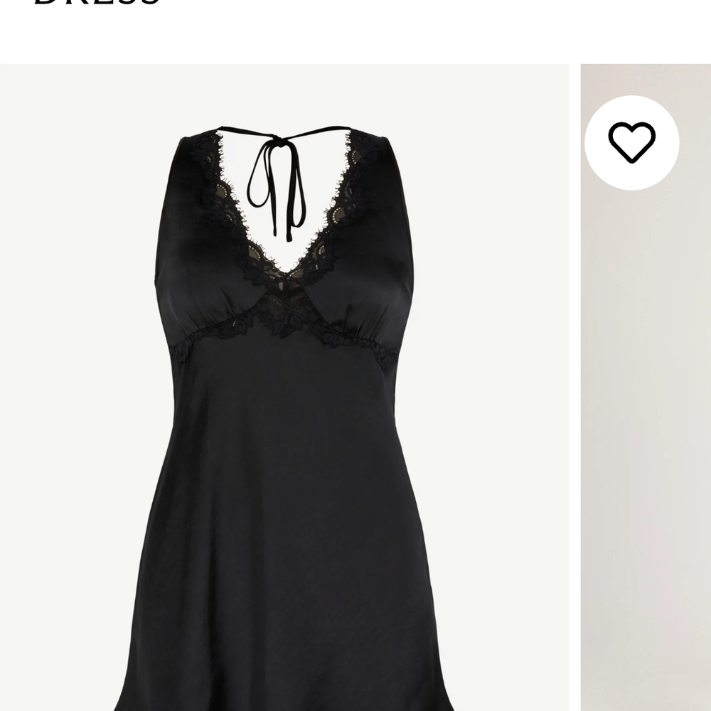 Elegant Black Lace Trim Nightdress